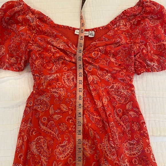 Sincerely Jules Red-Orange Paisley Dress - Picture 5 of 8